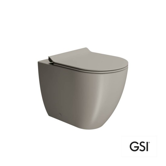 GSI Pura 55 Swirl Λεκάνη Υ/Π με Κάλυμμα MS86SC Super Slim, Soft Close Tortora