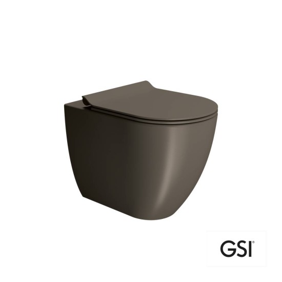 GSI Pura 55 Swirl Λεκάνη Υ/Π με Κάλυμμα MS86SC Super Slim, Soft Close Bistro