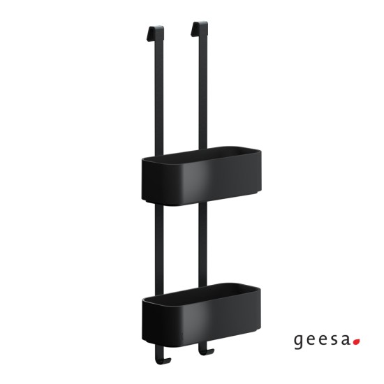 Geesa Frame, Μπουκαλοθήκη - Σπογγοθήκη 25x11,5cm Υψος 65cm, Black Matt