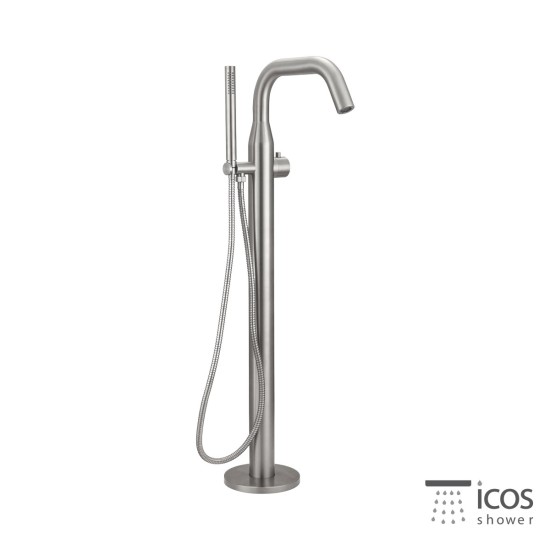 Icos 316 Επιδαπέδια Μπαταρία Λουτρού Ύψος 99,50 Εκ. Brushed Inox