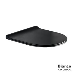 Bianco Ceramica Remo, Κάθισμα Slim, Soft Close, Quick Release, Black Matt
