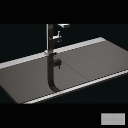 Apell Iris, Ανοξείδωτος Νεροχύτης 89,7x51cm, με 2 Συρόμενα Μαύρα Κρύσταλλα Apell Iris, Ανοξείδωτος Νεροχύτης 89,7x51cm, με 2 Συρόμενα Μαύρα Κρύσταλλα