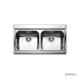 Apell Iris, Ανοξείδωτος Νεροχύτης 89,7x51cm, με 2 Συρόμενα Silver Κρύσταλλα
