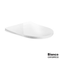 Bianco Ceramica Maya 110 - Nero 120, Κάθισμα Slim, Soft Close, White