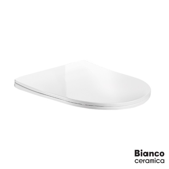 Bianco Ceramica Maya 110 - Nero 120, Κάθισμα Slim, Soft Close, White