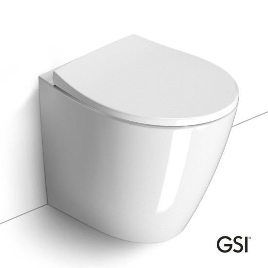 GSI Modo 52, Λεκάνη Rimless Swirlflush με Κάλυμμα Soft-Close, Quick Release