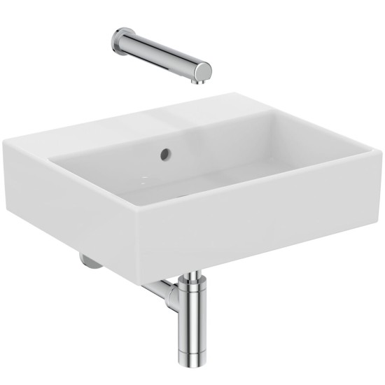 Ideal Standard Sensorflow 21, Επίτοιχη Μπαταρία Νιπτήρος, Χωρίς Βαλβίδα, με Φωτοκκυταρο, Χρωμέ