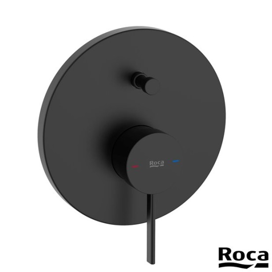 Roca Cala Επίτοιχη Μπαταριά Λουτρού 2 Εξόδων Black Matt