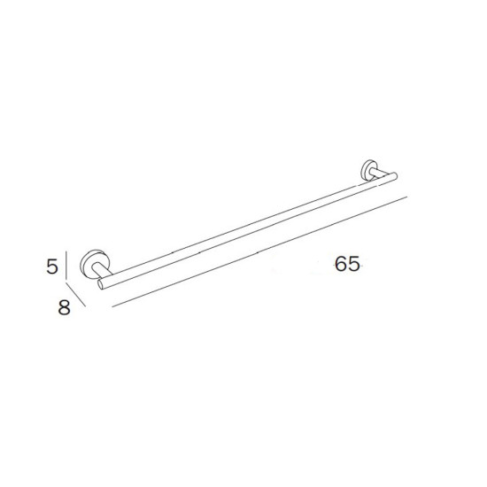 Inda Styl, Πετσετοκρεμάστρα 60cm, Χρωμέ