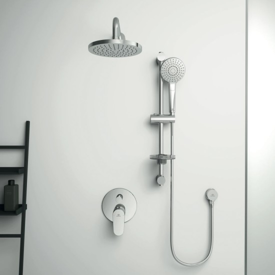 Ideal Standard Cerafine O, Εντοιχιζόμενη Μπαταρία 2 Εξόδων με Μηχανισμό, Χρωμέ