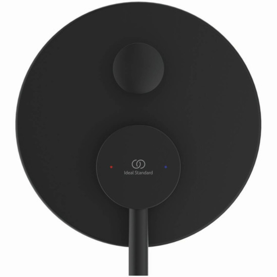 Ideal Standard Ceraline, Εντοιχιζόμενη μπαταρία λουτρού, silk black (Μαύρη).