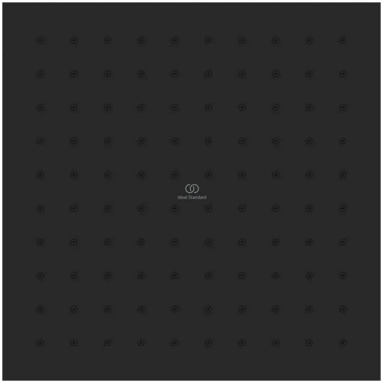 Ideal Standard  Idealrain, Τετράγωνη Κεφαλή (Χωρίς Βραχίονα), 250cm 12lt, Mat Black