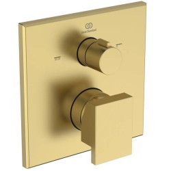 Ideal Standard Extra, Εντοιχιζόμενη μπαταρία λουτρού, 2 παροχών, αναμικτική, Brushed Gold