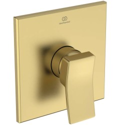 Ideal Standard Conca, Εντοιχιζόμενη μπαταρία ντους, 1 παροχής, αναμικτική, Brushed Gold