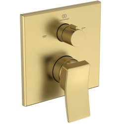 Ideal Standard Conca, Εντοιχιζόμενη μπαταρία λουτρού, 2 παροχών, αναμικτική, Brushed Gold