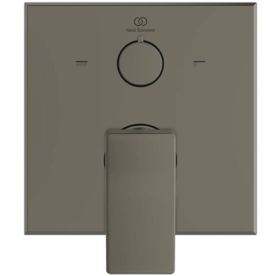 Ideal Standard Conca, Εντοιχιζόμενη μπαταρία λουτρού, 2 παροχών, αναμικτική Magnetic Grey