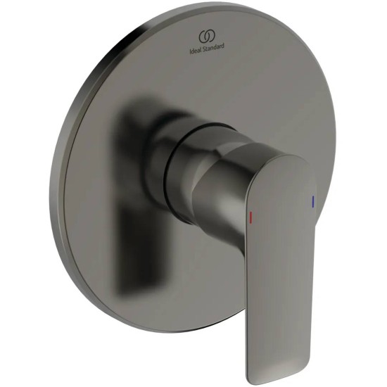 Ideal Standard Connect Air, Εντοιχιζόμενη μπαταρία ντους, 1 παροχής, αναμικτική, Magnetic Grey