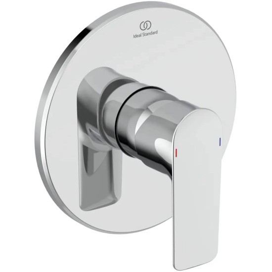 Ideal Standard Connect Air, Εντοιχιζόμενη μπαταρία ντους, 1 παροχής, αναμικτική, Χρωμέ