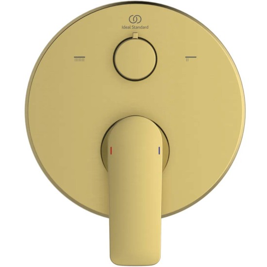 Ideal Standard Connect Air, Εντοιχιζόμενη μπαταρία λουτρού, 2 παροχών, αναμικτική Brushed Gold