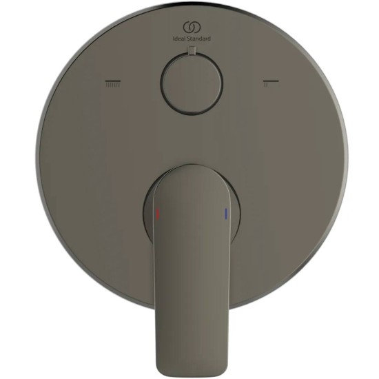 Ideal Standard Connect Air, Εντοιχιζόμενη μπαταρία λουτρού, 2 παροχών, αναμικτική Magnetic Grey