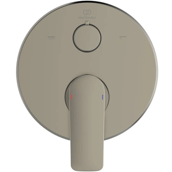 Ideal Standard Connect Air, Εντοιχιζόμενη μπαταρία λουτρού, 2 παροχών, αναμικτική Silver Storm