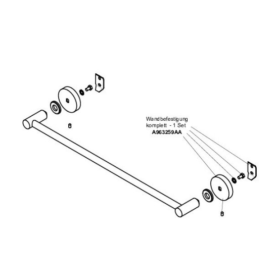 Ideal Standard IOM, Πετσετοθήκη 60 cm μονή, χρωμέ.