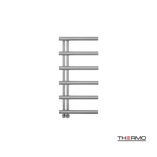 Thermo, Accent 100x50cm, Θερμαινόμενη Πετσετοκρεμάστρα Inox Brushed