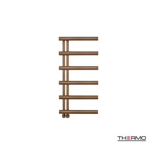 Thermo, Accent 100x50cm, Θερμαινόμενη Πετσετοκρεμάστρα Antique Brass