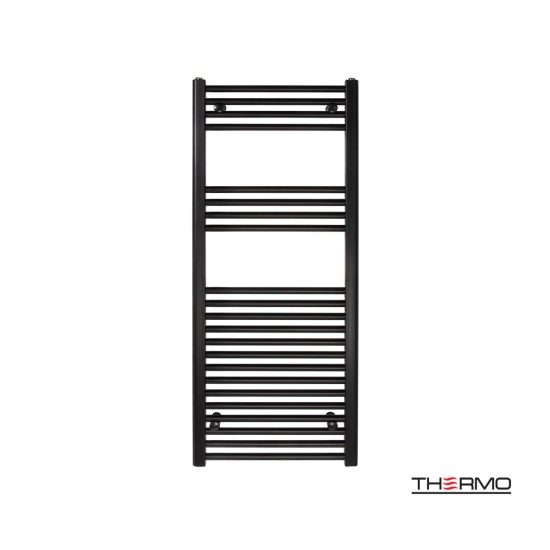 Thermo Alto, Θερμαινόμενη Πετσετοκρεμάστρα 120x50cm, Black Matt