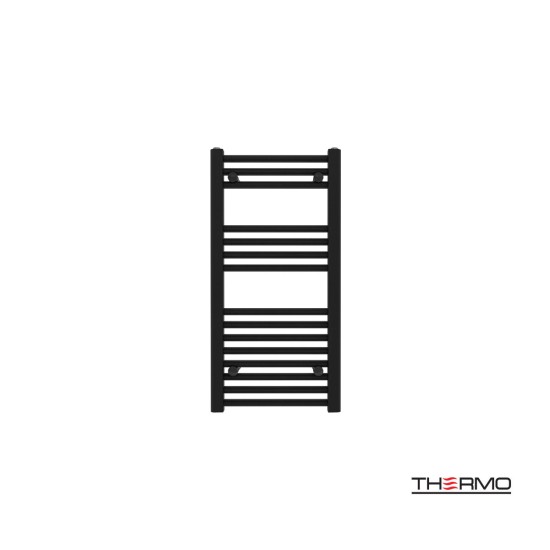 Thermo Alto Θερμαινόμενη  Πετσετοκρεμάστρα 80x40 Black Matt
