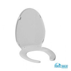 Ponte Giulio, ΑΜΕΑ Κάθισμα λεκάνης με κάλυμμα πλαστικό 42,9x33cm, Λευκό