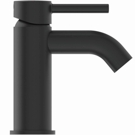 Ideal Standard Ceraline, Μπαταρία νιπτήρα, silk black (Μαύρη), χωρίς βαλβίδα.
