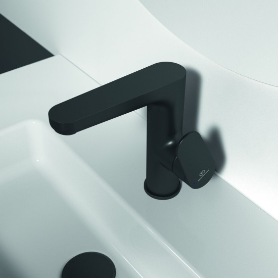 Ideal Standard Cerafine O Μπαταρία Νιπτήρος Χωρίς Βαλβίδα Black