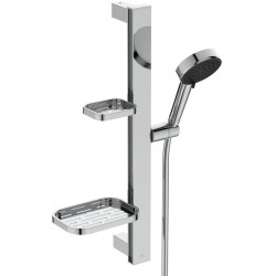 Ideal Standard Idealrain Alu+,Κιτ Βέργα Ντους 60cm για μπαταρίες Λουτρού, Χρωμέ