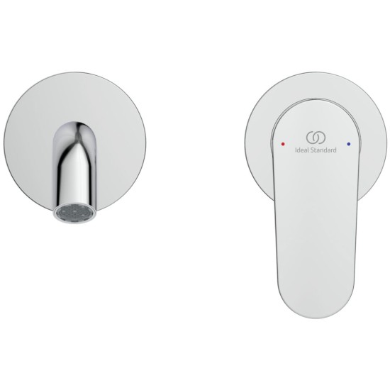 Ideal Standard Cerafine O, Εντοιχιζόμενη μπαταρία ντους,  χωρίς βαλβίδα, Χρωμέ