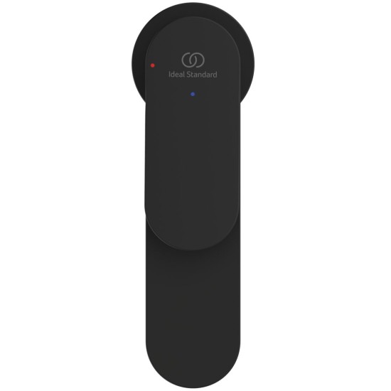 Ideal Standard Ceralife O, Μπαταρία νιπτήρα H100mm BlueStart®, με Click-Clack βαλβίδα, Silk Black