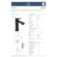 Ideal Standard Ceralife O, Μπαταρία νιπτήρα H100mm BlueStart®, με Click-Clack βαλβίδα, Silk Black