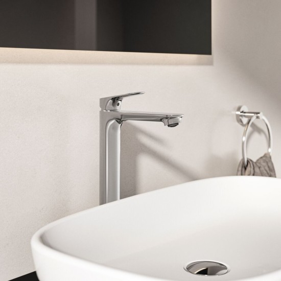 Ideal Standard Ceralife O, Μπαταρία νιπτήρα ελεύθερης τοποθέτησης H240 mm, χωρίς βαλβίδα, Χρωμέ