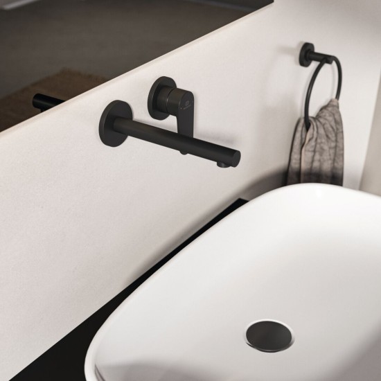 Ideal Standard Ceralife O, Εντοιχιζόμενη μπαταρία νιπτήρα, Silk Black