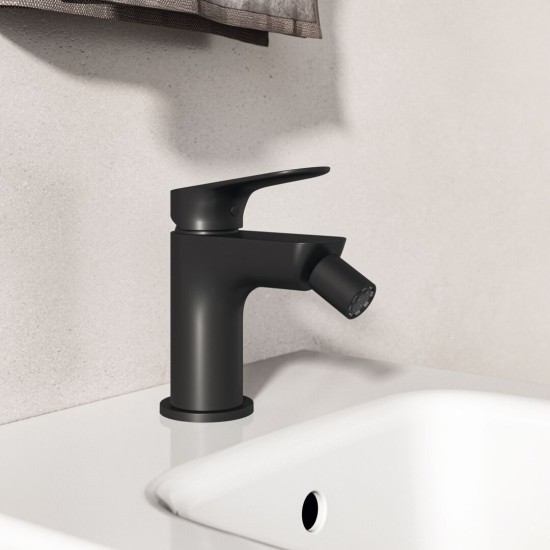 Ideal Standard Ceralife O, Μπαταρία μπιντέ, με Click-Clack βαλβίδα, Silk Black