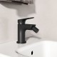 Ideal Standard Ceralife O, Μπαταρία μπιντέ, με Click-Clack βαλβίδα, Silk Black