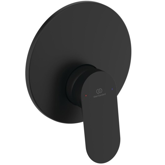 Ideal Standard Ceralife O, Εντοιχιζόμενη μπαταρία ντους, 1 παροχής, αναμικτική, Silk Black