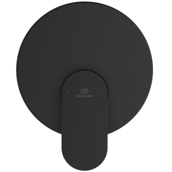 Ideal Standard Ceralife O, Εντοιχιζόμενη μπαταρία ντους, 1 παροχής, αναμικτική, Silk Black