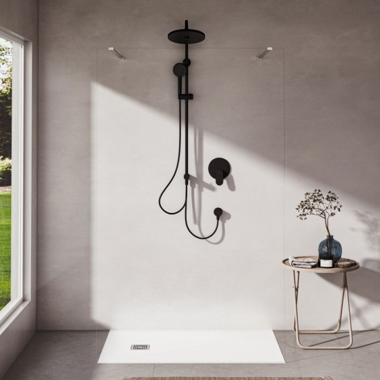 Ideal Standard Ceralife O, Εντοιχιζόμενη μπαταρία ντους, 1 παροχής, αναμικτική, Silk Black