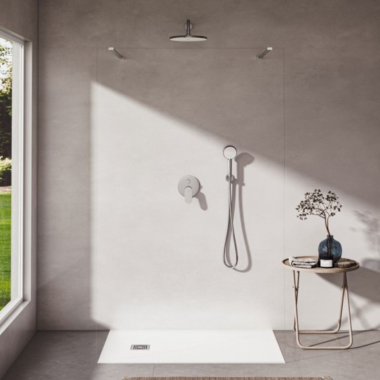 Ideal Standard Ceralife O, Εντοιχιζόμενη μπαταρία λουτρού, 2 παροχών, αναμικτική, Χρωμέ