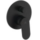 Ideal Standard Ceralife O, Εντοιχιζόμενη μπαταρία λουτρού, 2 παροχών, αναμικτική, Silk Black