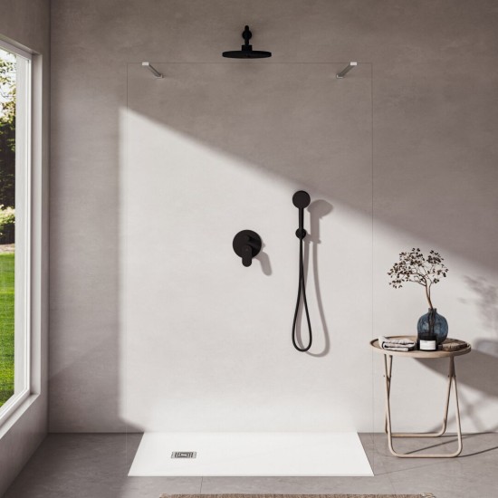 Ideal Standard Ceralife O, Εντοιχιζόμενη μπαταρία λουτρού, 2 παροχών, αναμικτική, Silk Black