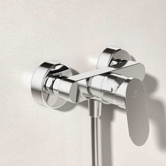 Ideal Standard Ceralife O, Επίτοιχη μπαταρία ντους, αναμικτική, Κορμός, Χρωμέ