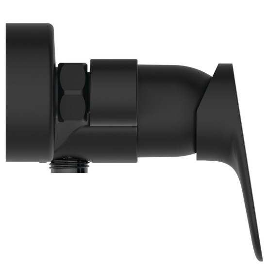Ideal Standard Ceralife O, Επίτοιχη μπαταρία ντους, αναμικτική, Κορμός, Silk Black