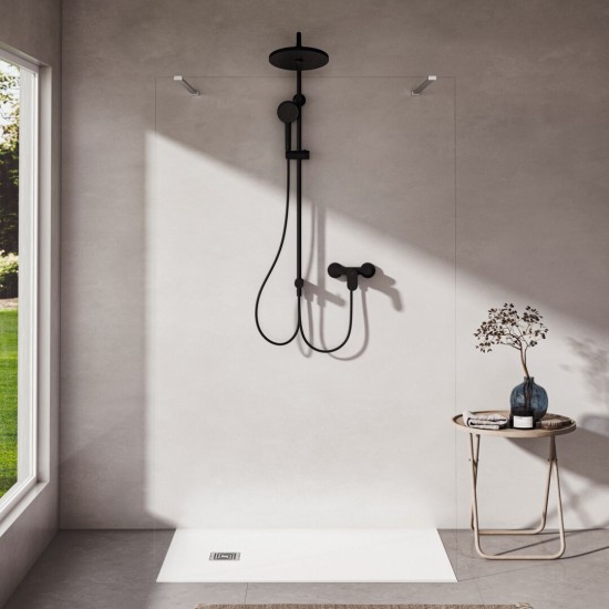Ideal Standard Ceralife O, Επίτοιχη μπαταρία ντους, αναμικτική, Κορμός, Silk Black